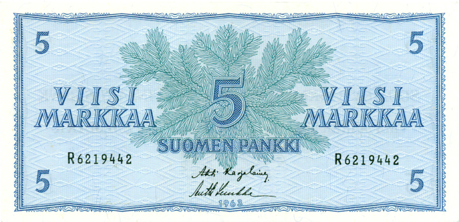 5 Markkaa 1963 R6219442